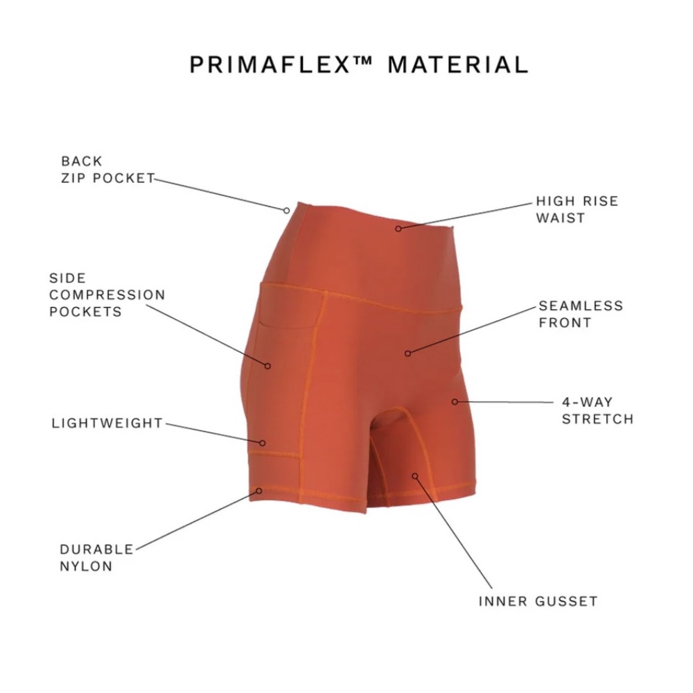 Women's High-Waisted Trailhead Shorts - Coral - Picture 8 of 10